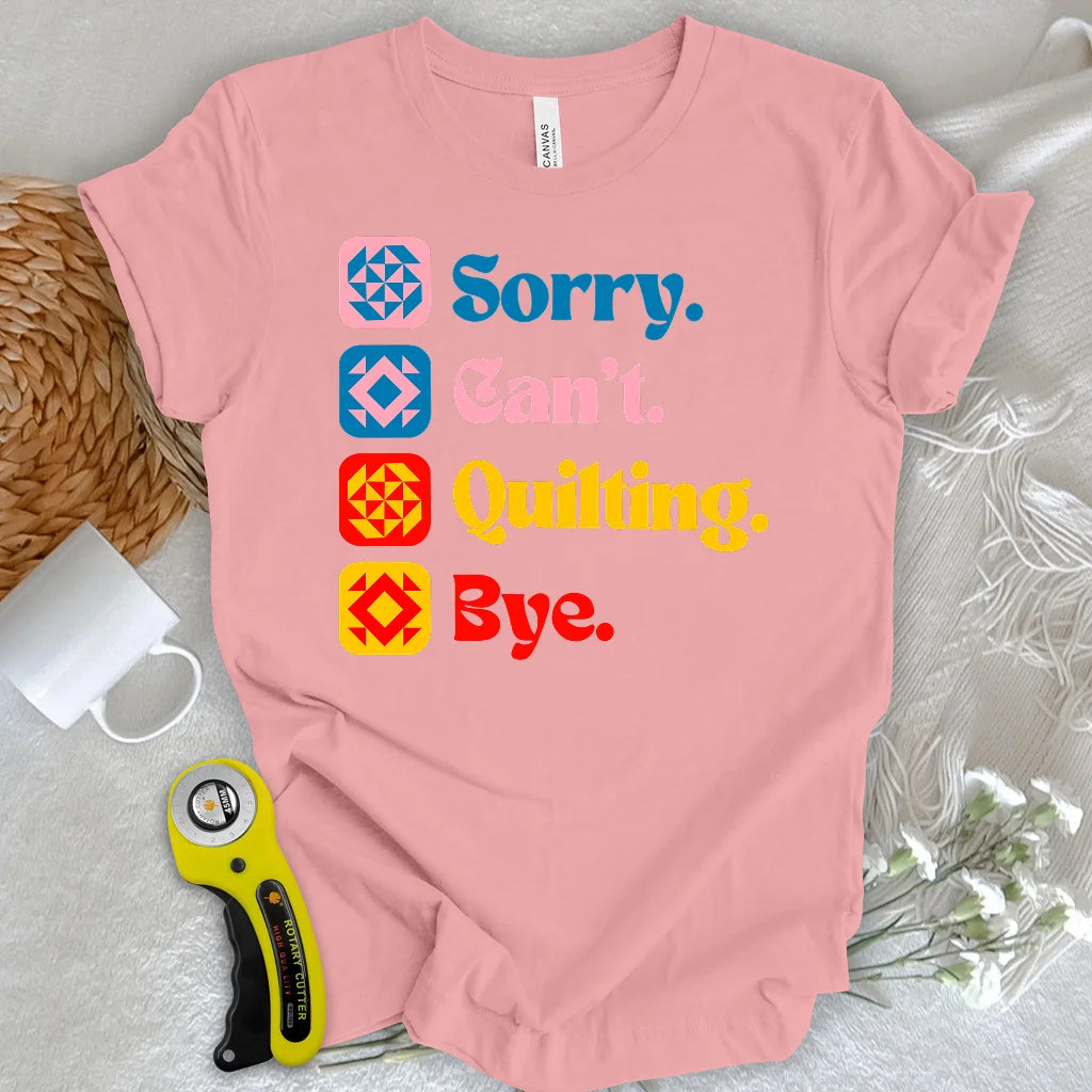 T-shirt Je ne peux pas, j'ai patchwork
