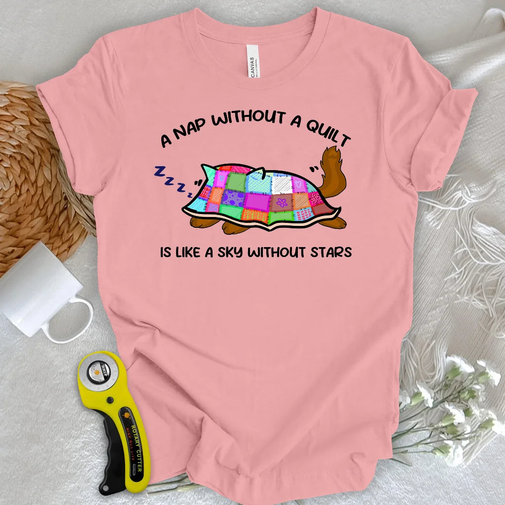 Gemütliches Patchwork Kätzchen T-Shirt