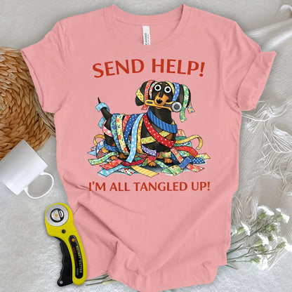 T-shirt à bande de tissu désordonnée