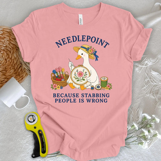 Needlepoint Therapy T-shirt