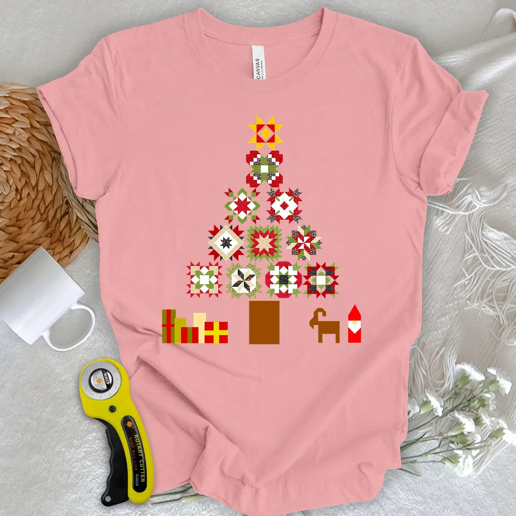T-shirt Arbre de Noël patchwork