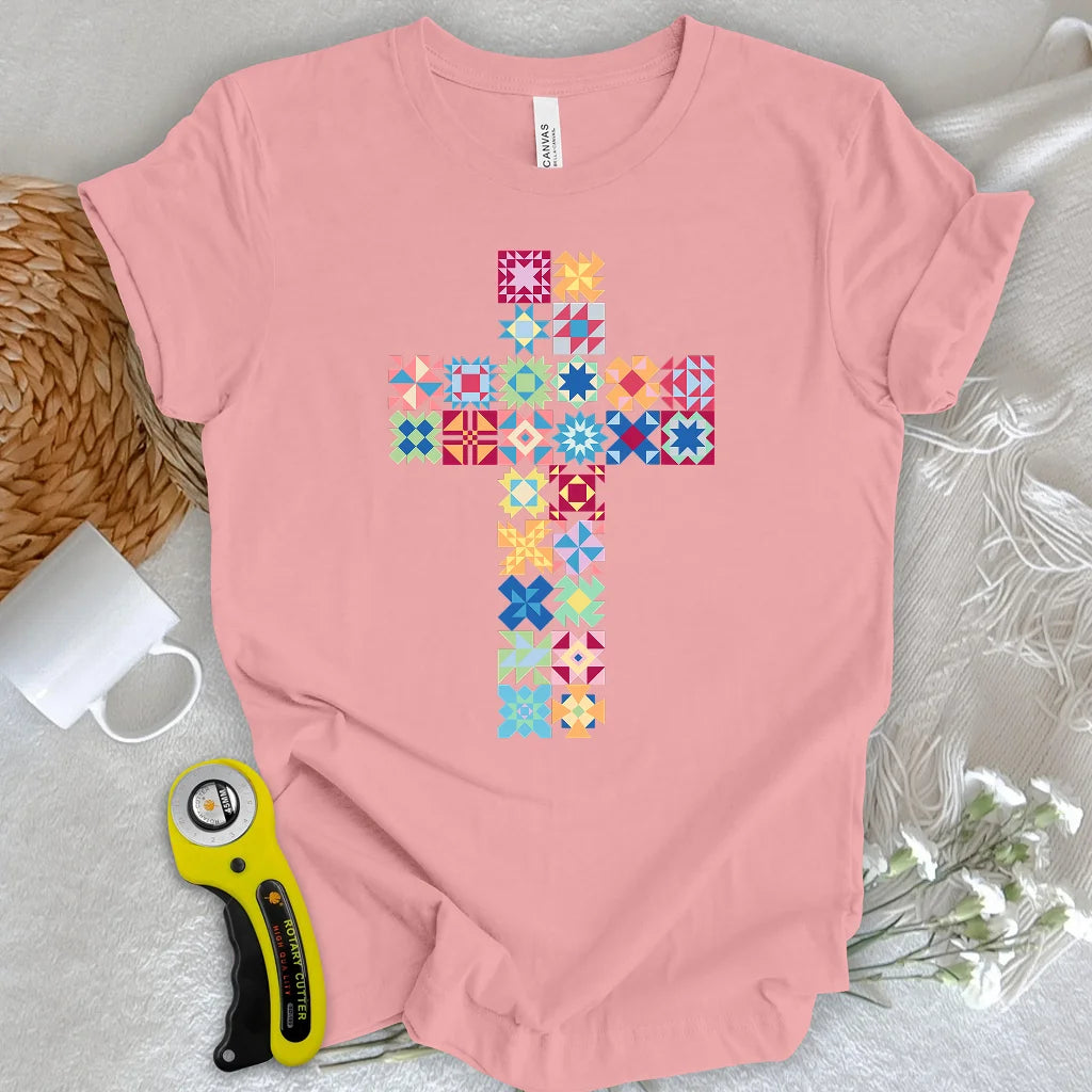 Patchwork Faith Cross T-shirt