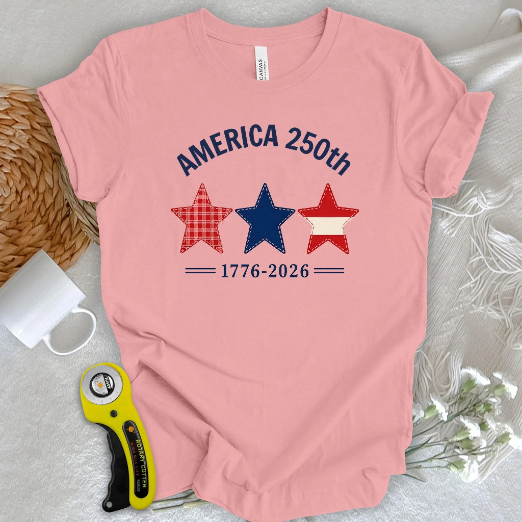 Patriotic Star Applique T-shirt