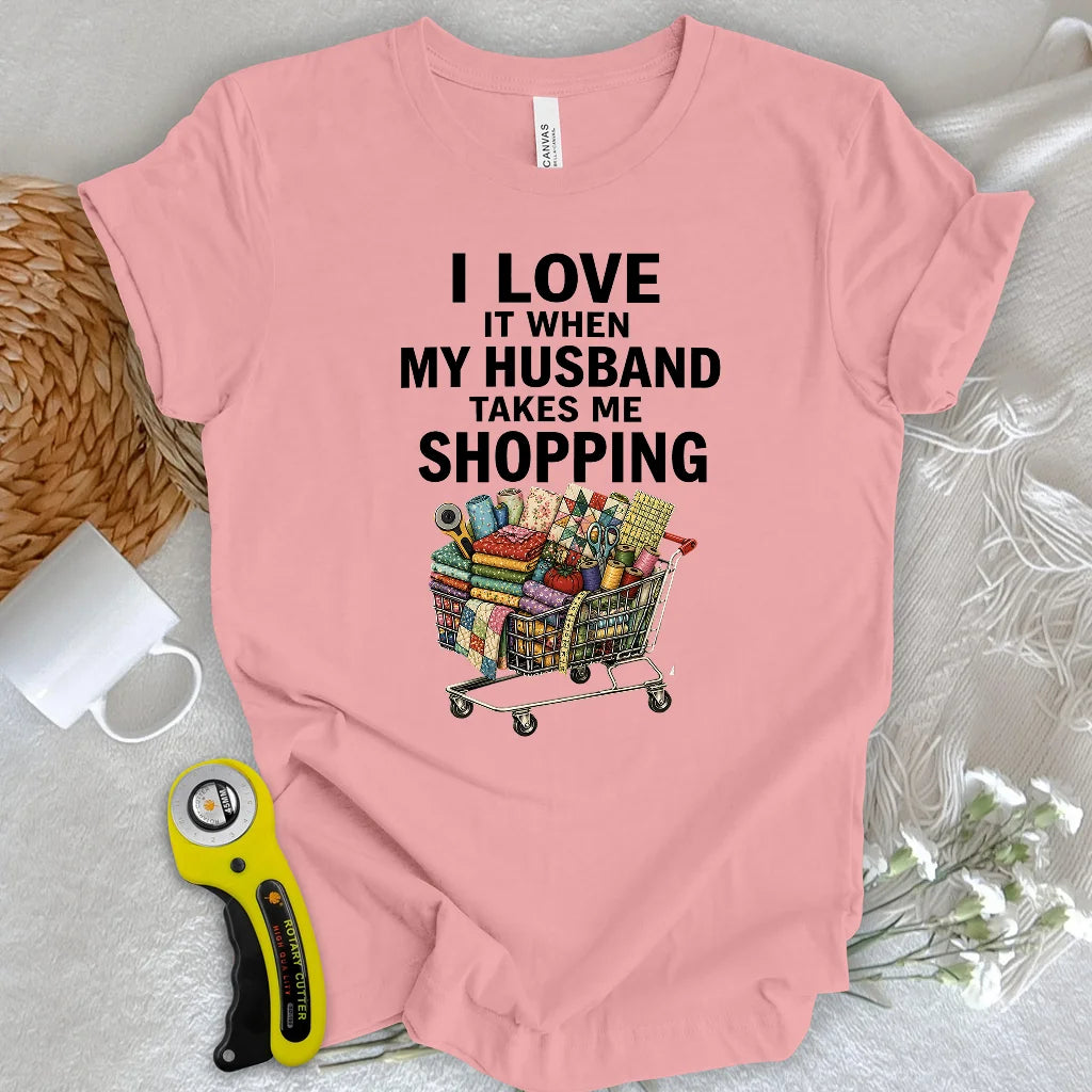 Powered by My Husband & Fabric T-shirt