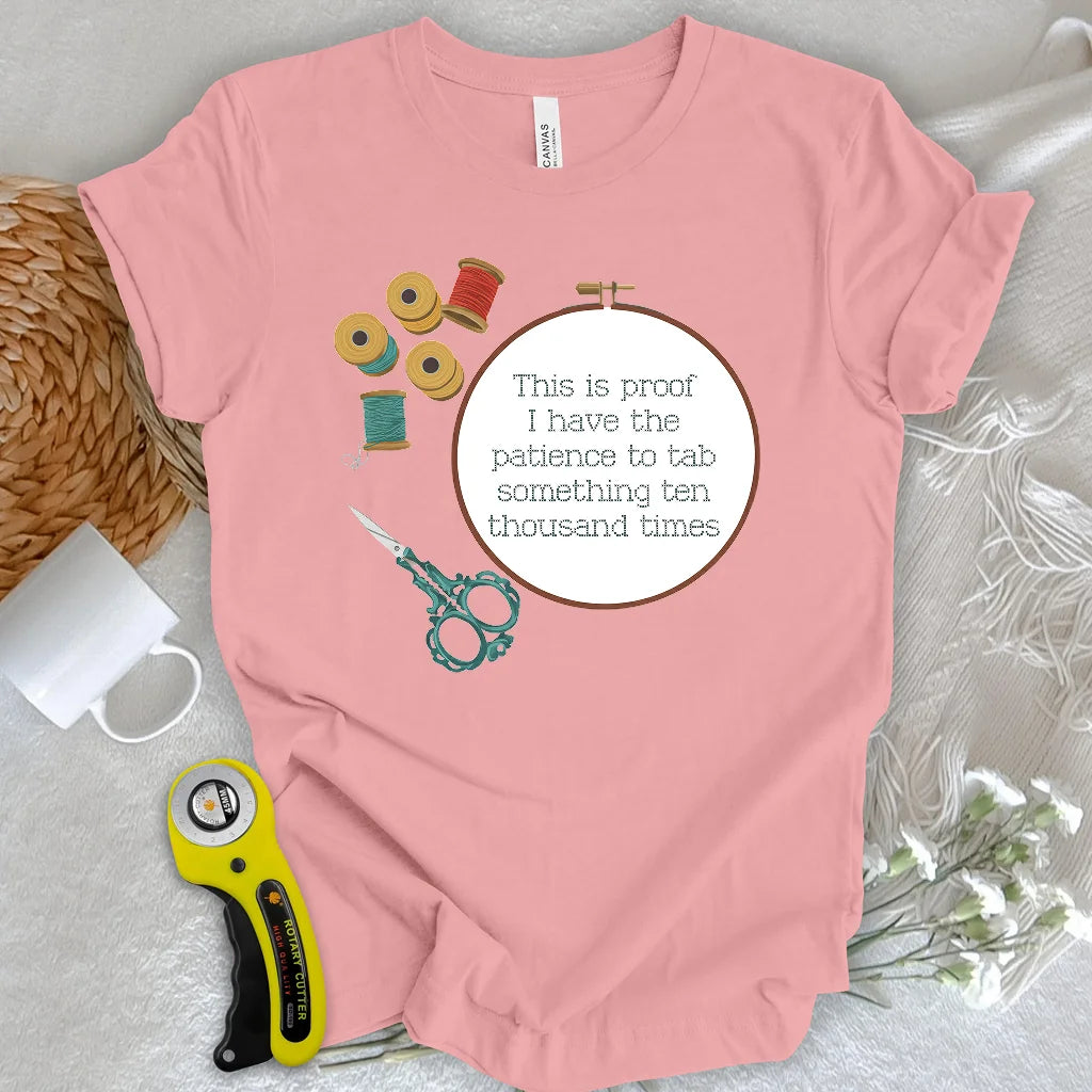 T-shirt « Preuve de patience »
