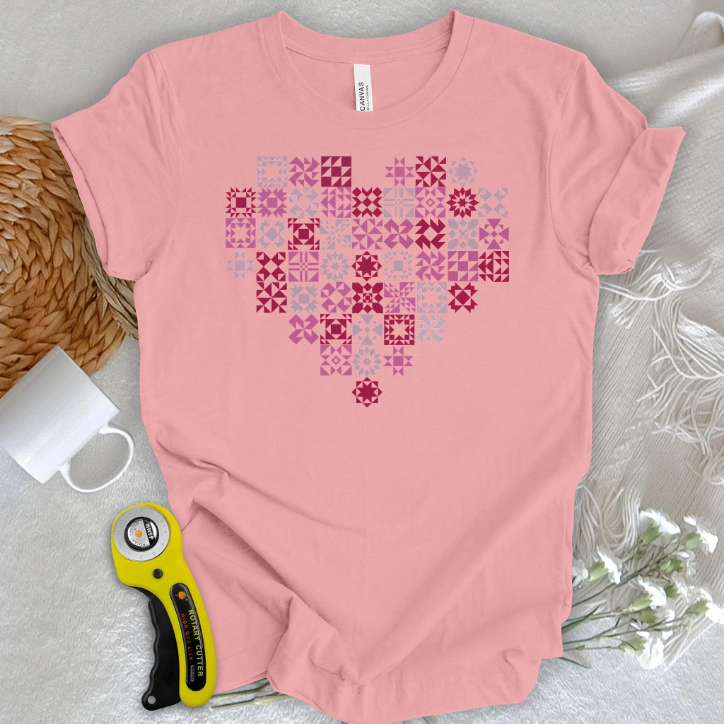 Quilt Block Heart T-shirt