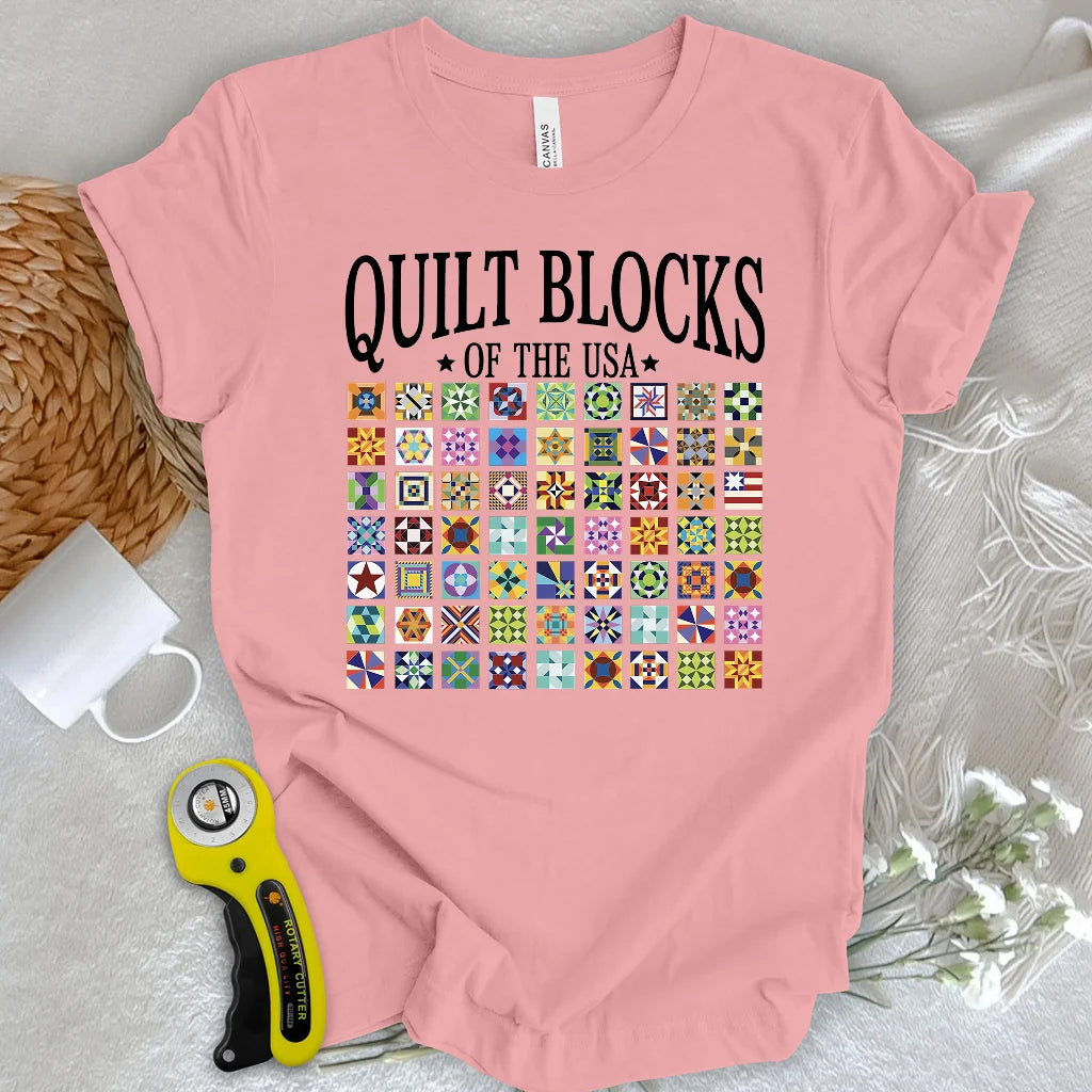 Quilt Blocks Of The USA T-shirt