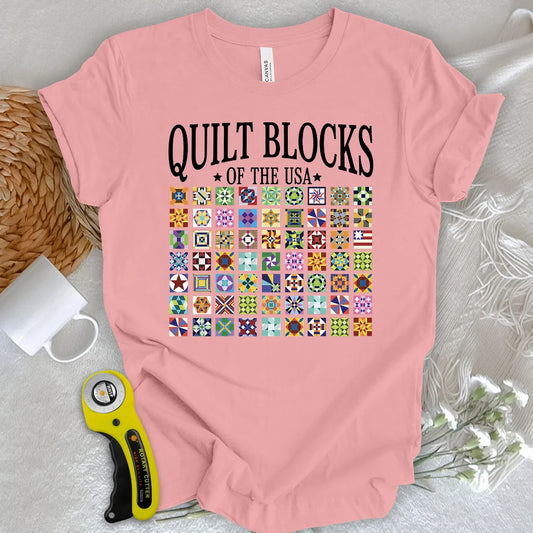 Quilt Blocks Of The USA T-shirt