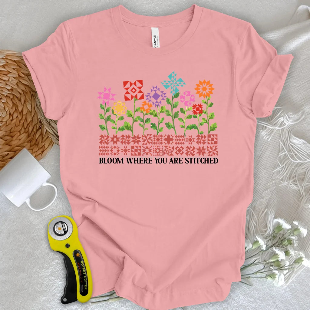 Quilt Garden In Bloom T-Shirt