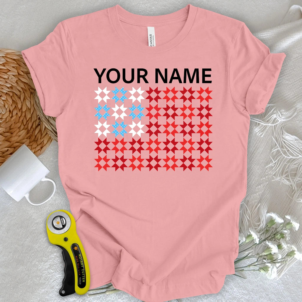 "Custom Name" Quilted Tribute T-shirt