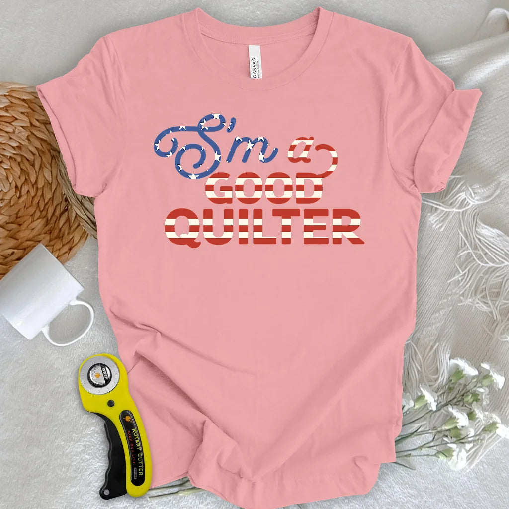 T-shirt Rouge, blanc et matelassé