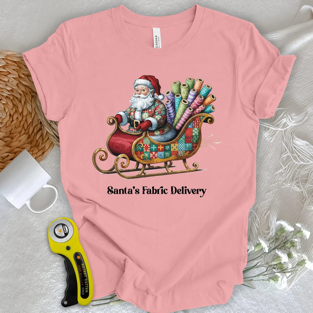 T-shirt de livraison de tissu du Père Noël