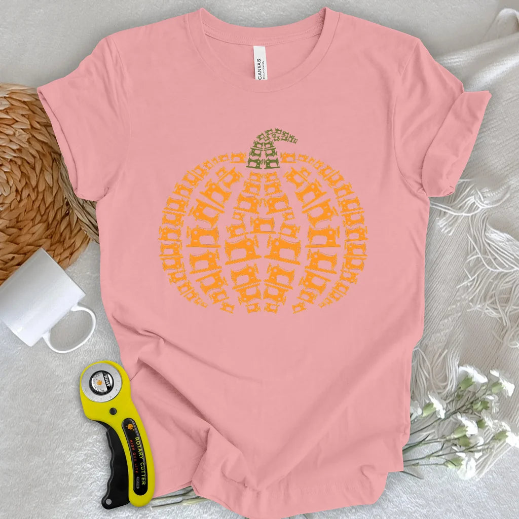 Sewing Machine Pumpkin T-shirt