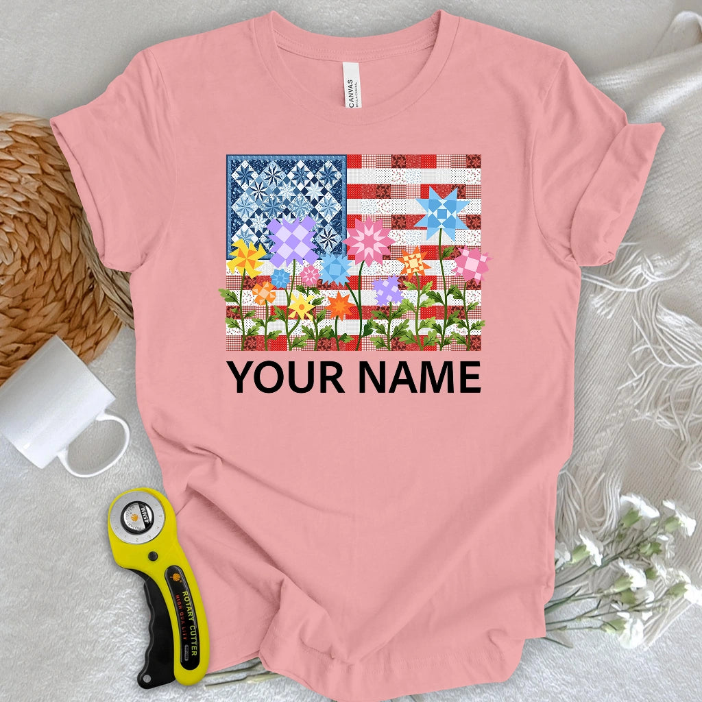 "Custom Name" Stars, Stripes & Stitches T-shirt