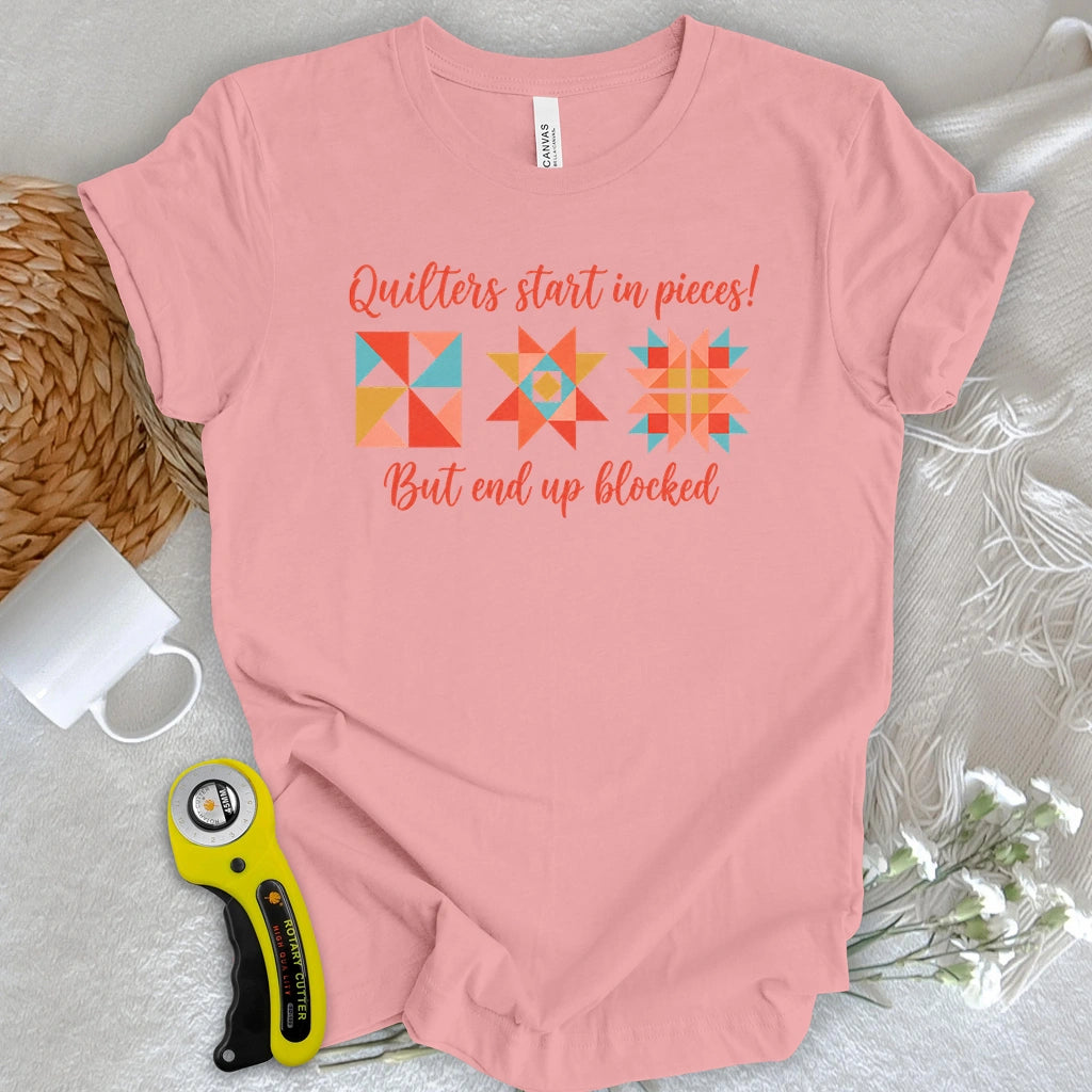 Start in Pieces, End in Blocks T-shirt