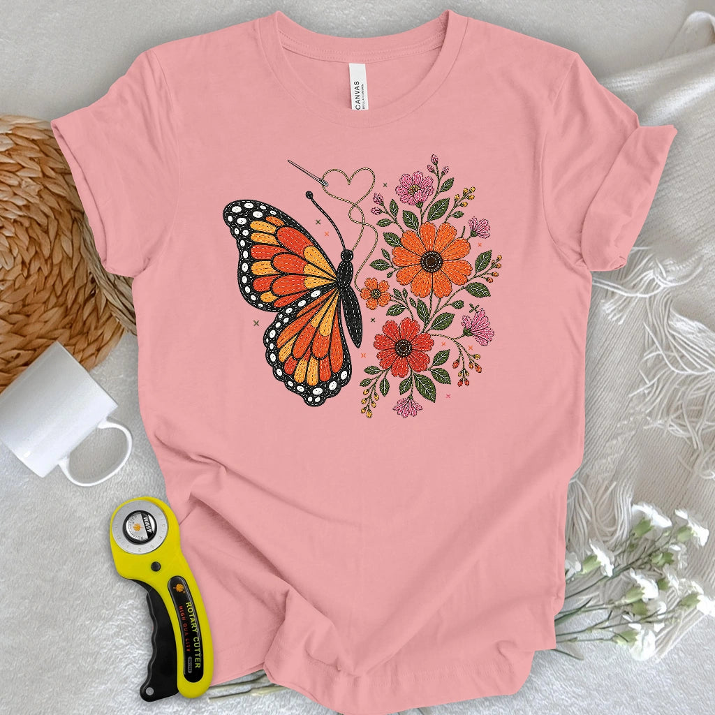 Stitched Monarch Garden T-shirt