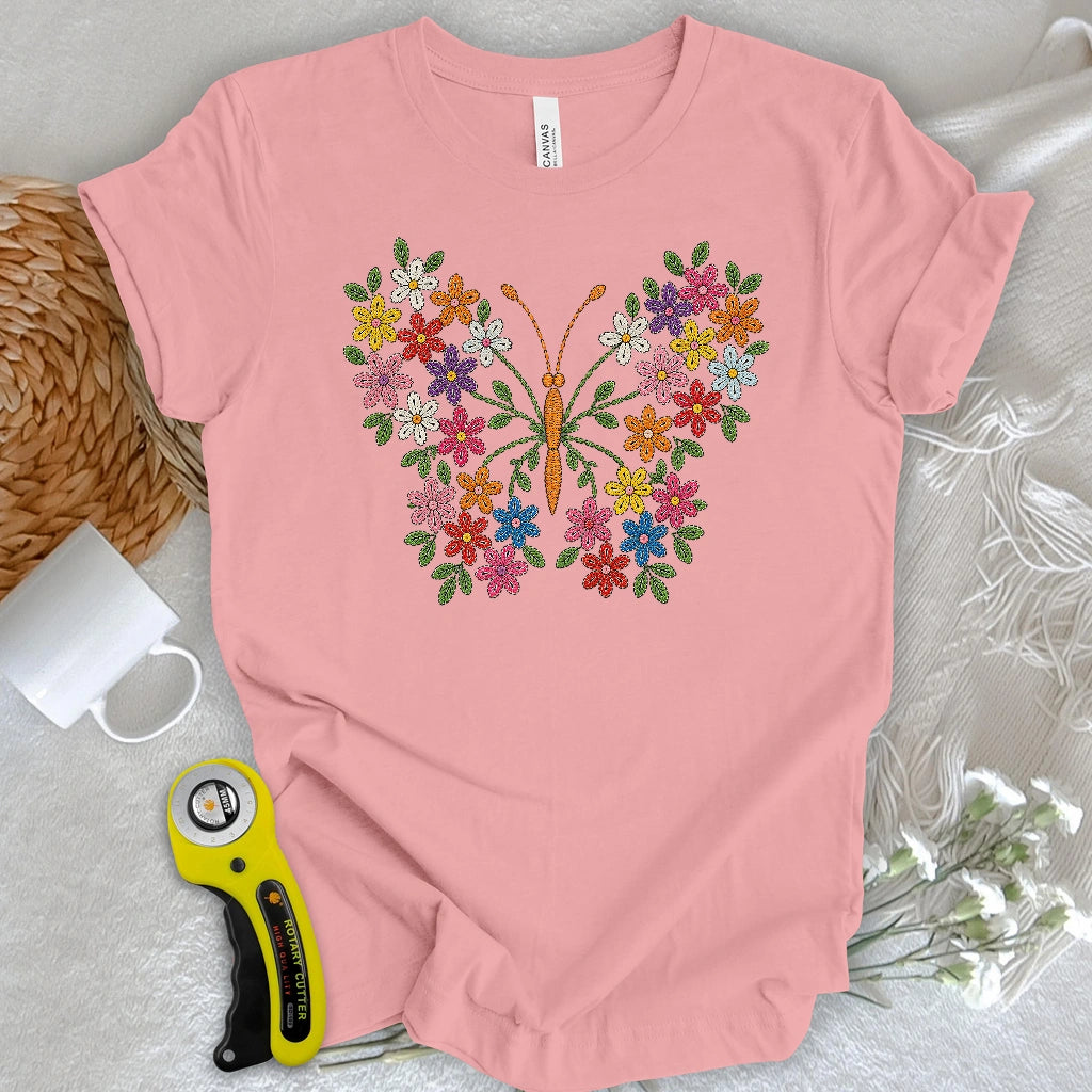 Stitched in Bloom Butterfly T-shirt