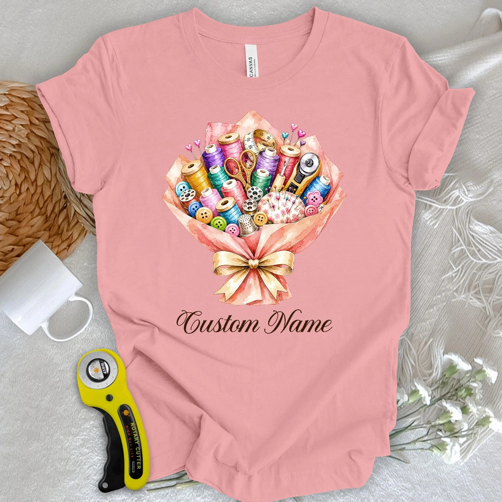 "Custom Name" The Crafter's Bouquet T-shirt