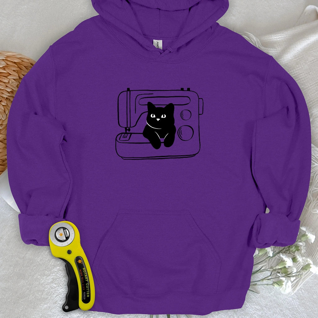 Black cat machine Hoodie