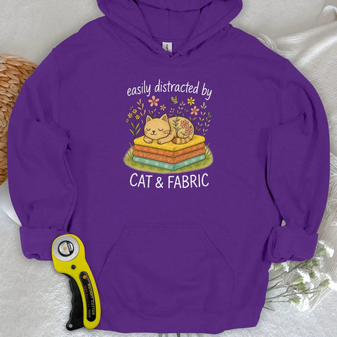 Pisolino del gatto per quilter Felpa con cappuccio