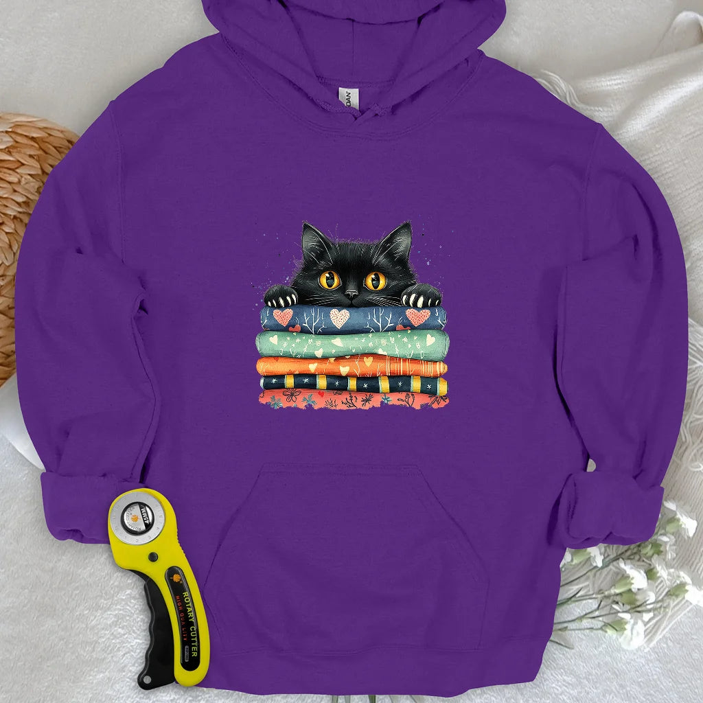Sweat à capuche « Chat sur le tissu »