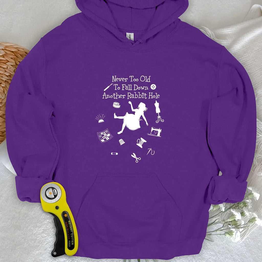 Sweat à capuche « Dans le terrier du lapin »