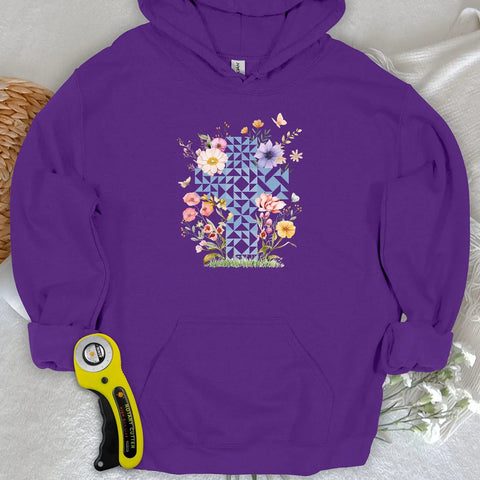 Felpa con cappuccio trapuntata Floral Faith