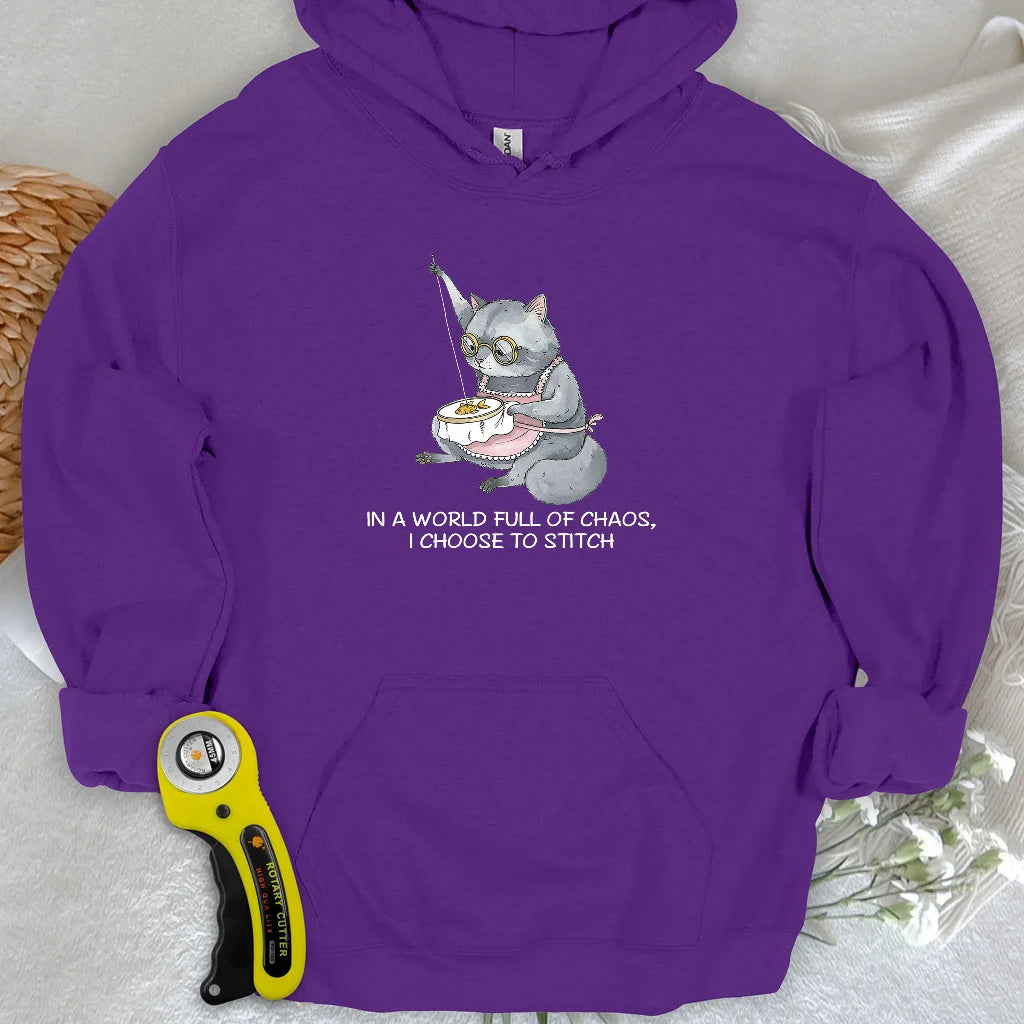 Granny Cat Sewist Hoodie