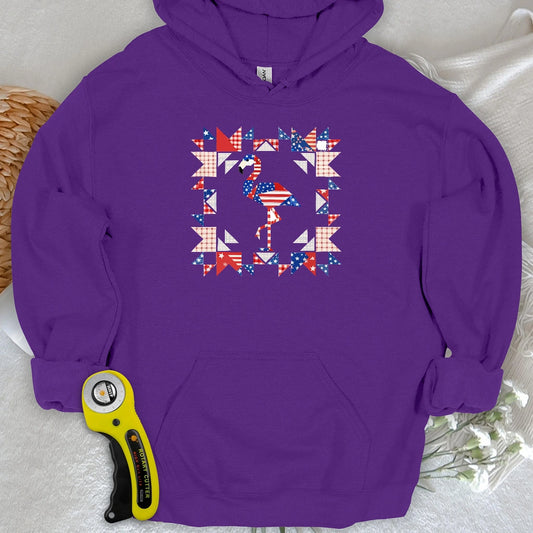 Liberty Flamingo Patchwork Hoodie