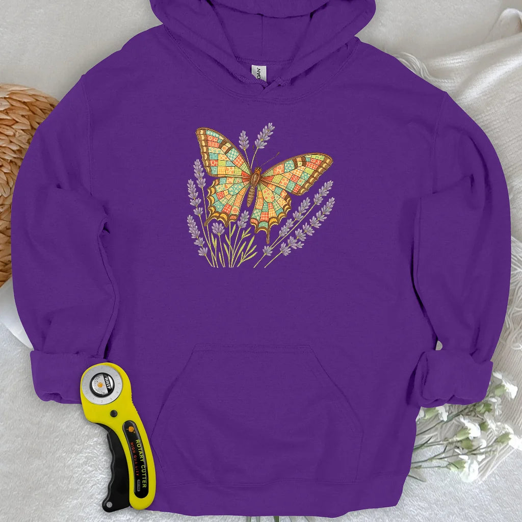 Sweat à capuche Papillon Patchwork