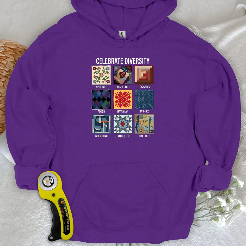 Patchwork-Vielfalt-Kapuzenpullover