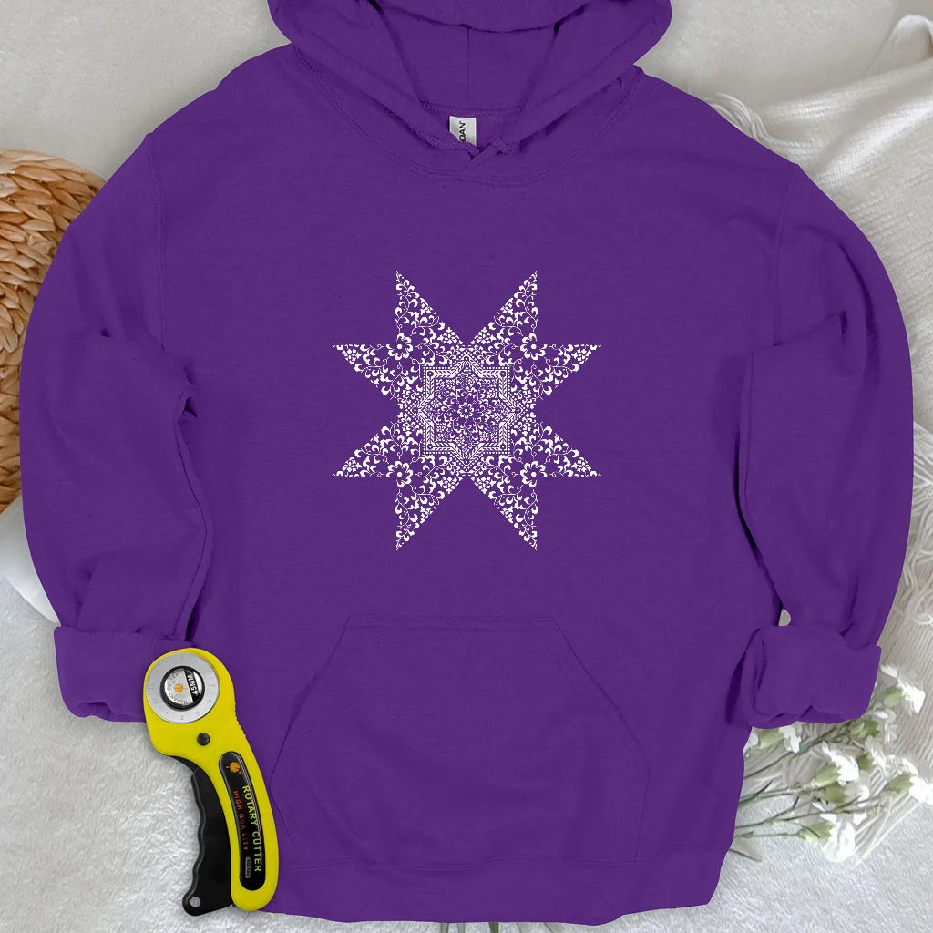 Sweat à capuche Mandala de matelassage