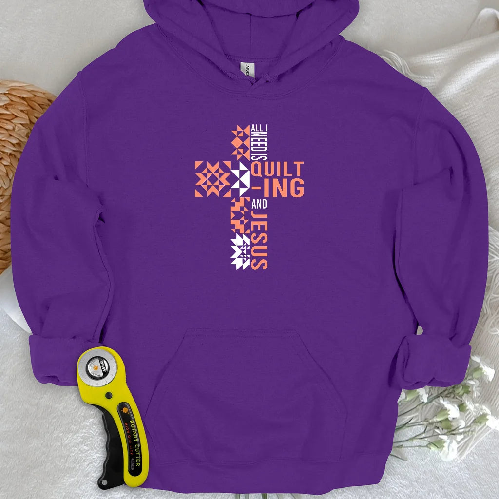Quilting and Jesus Hoodie