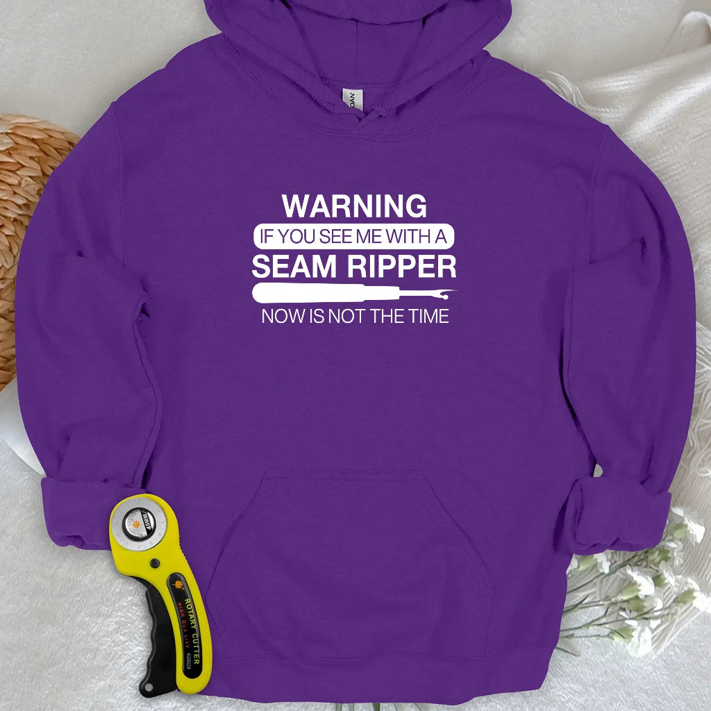 Seam Ripper Warning Hoodie