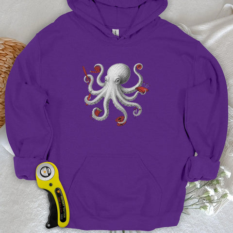 Felpa con cappuccio «Kraken del filo»