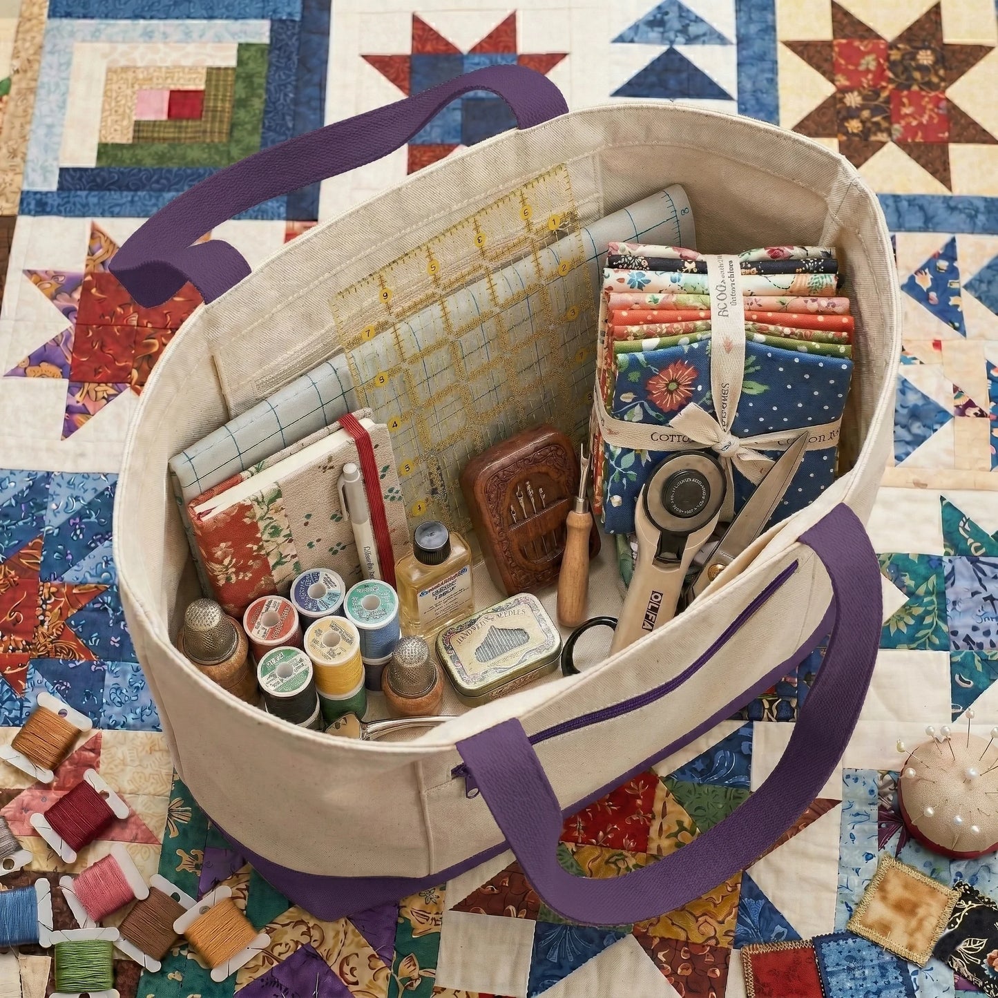 Appliqué Garden Tote