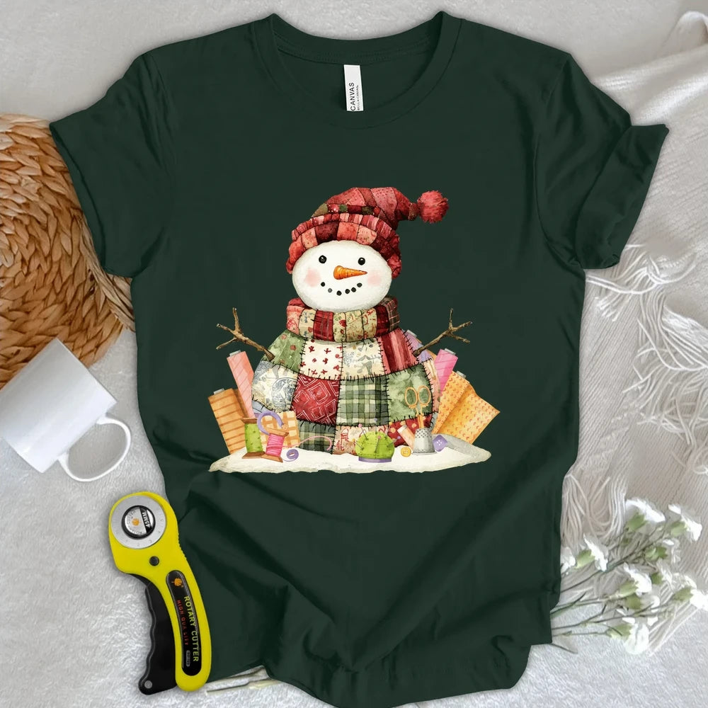 Quilting Snowman T-shirt