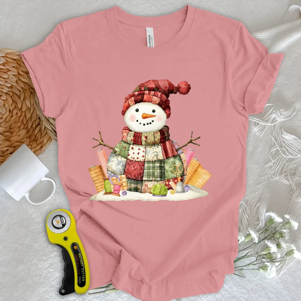 Quilting Snowman T-shirt