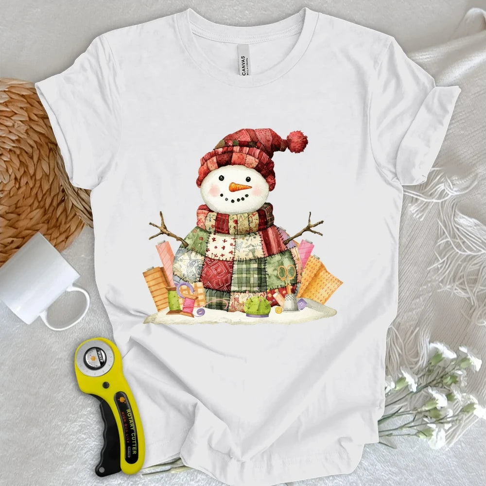 Quilting Snowman T-shirt