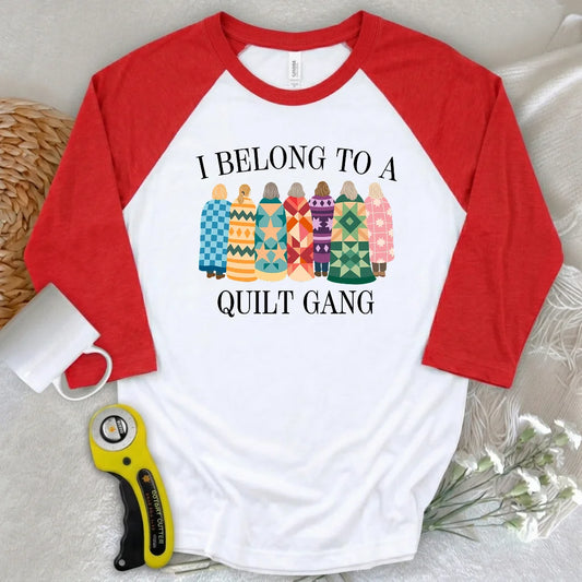 Belong to Quilt Gang 3/4 Sleeve T-shirt