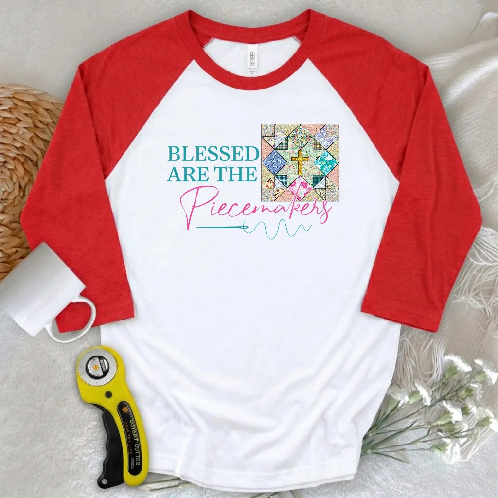 Blessed are the Piecemakers 3/4 Sleeve T-shirt