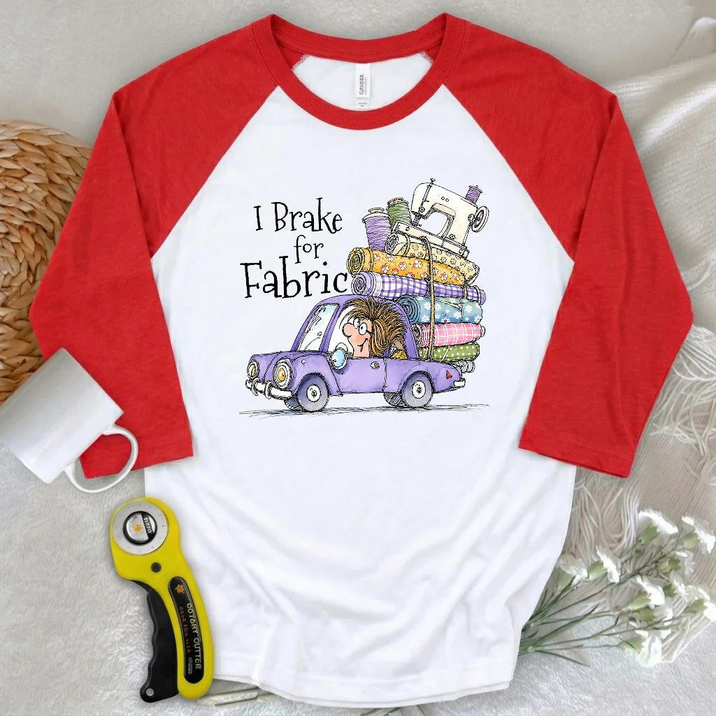 Brake for Fabric 3/4 Sleeve T-shirt