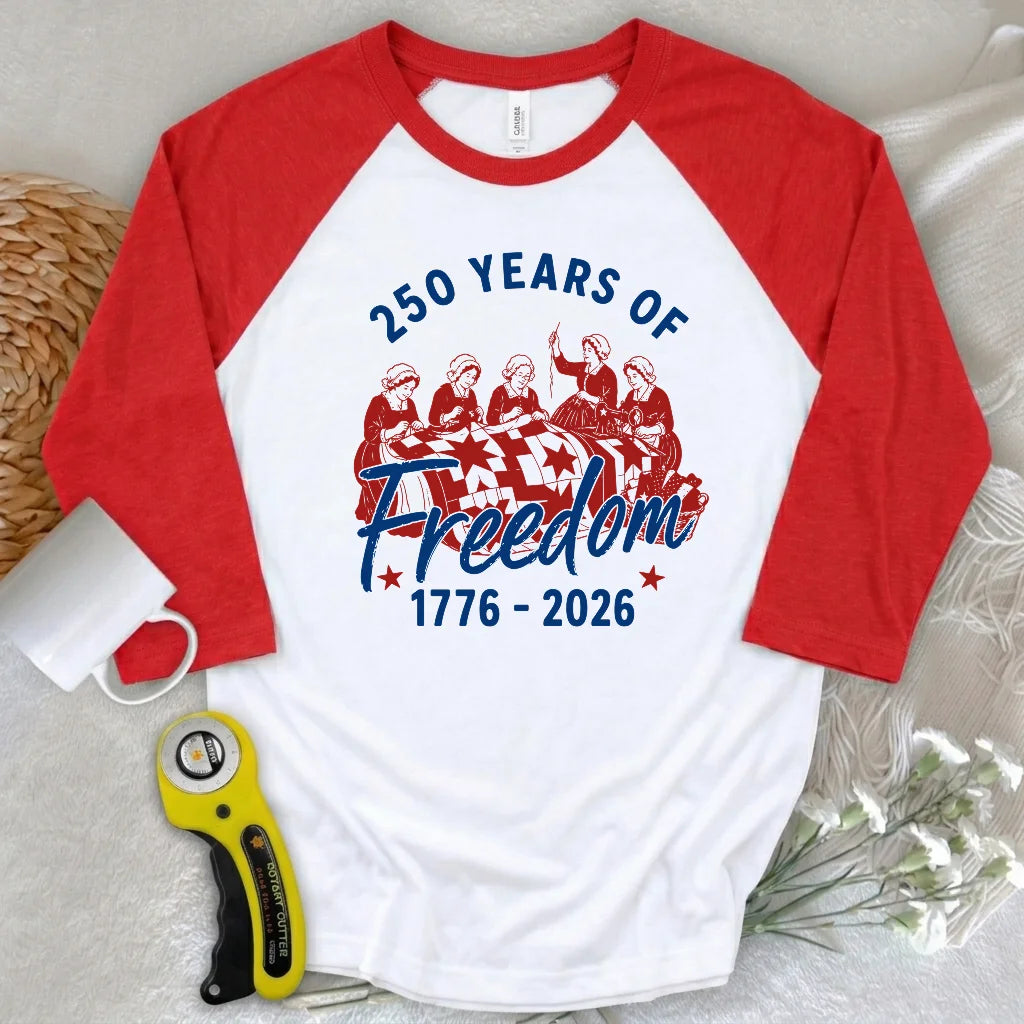 Freedom Quilting Bee 3/4 Sleeve T-shirt