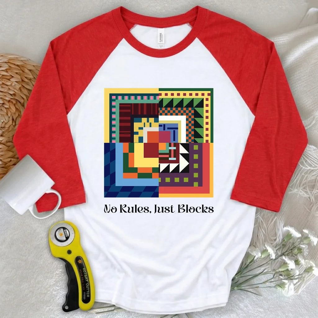 Modern Quilter Mind 3/4 Sleeve T-shirt