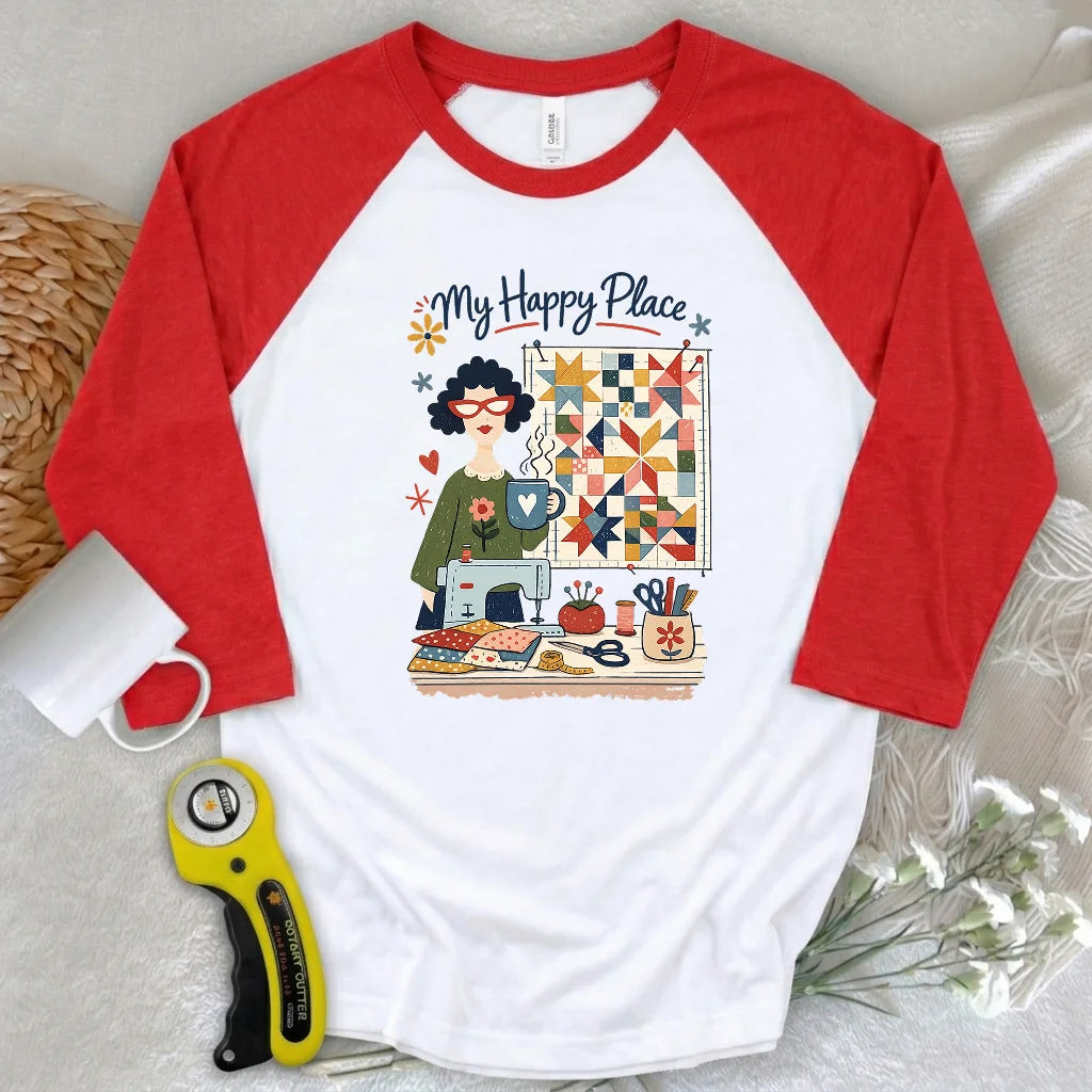 My Happy Place 3/4 Sleeve T-shirt