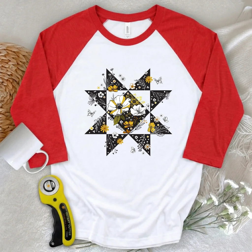 Nature Block 3/4 Sleeve T-shirt