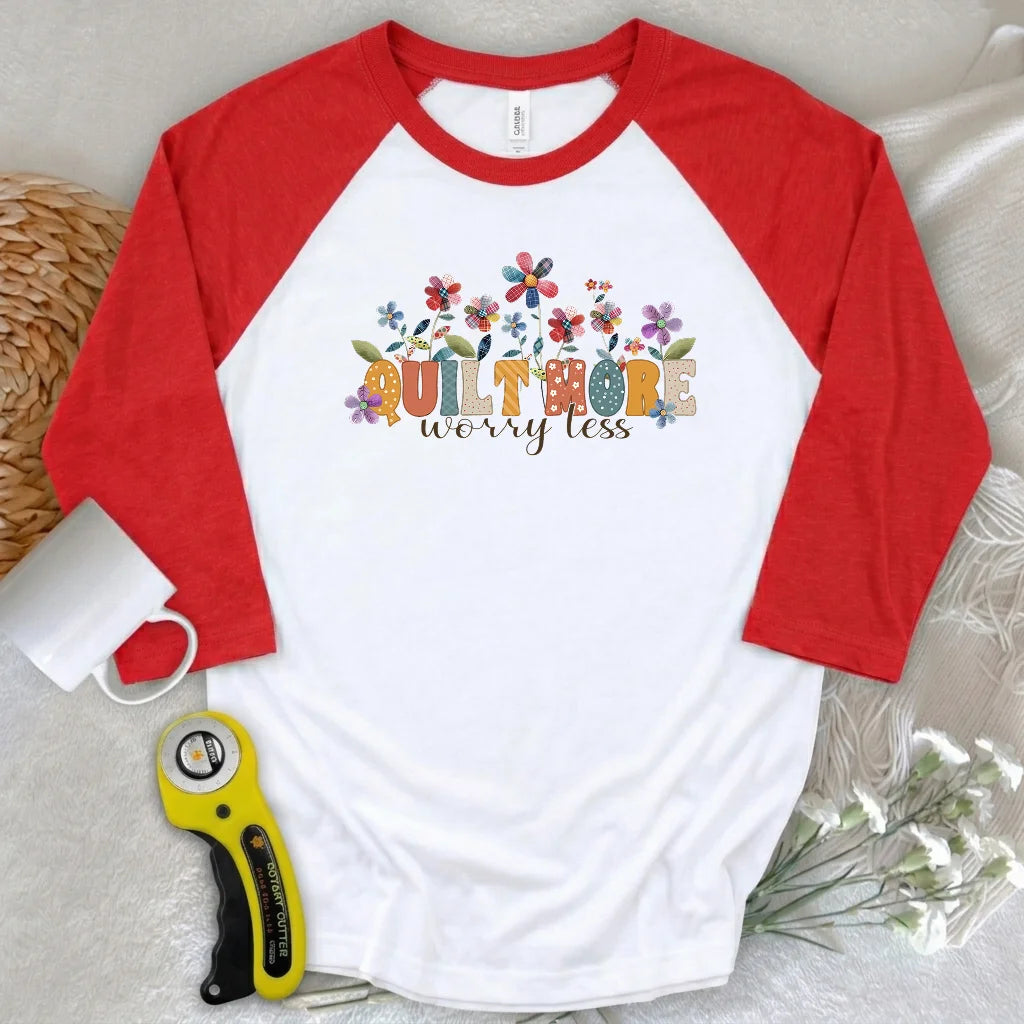 Quilt More 3/4 Sleeve T-shirt