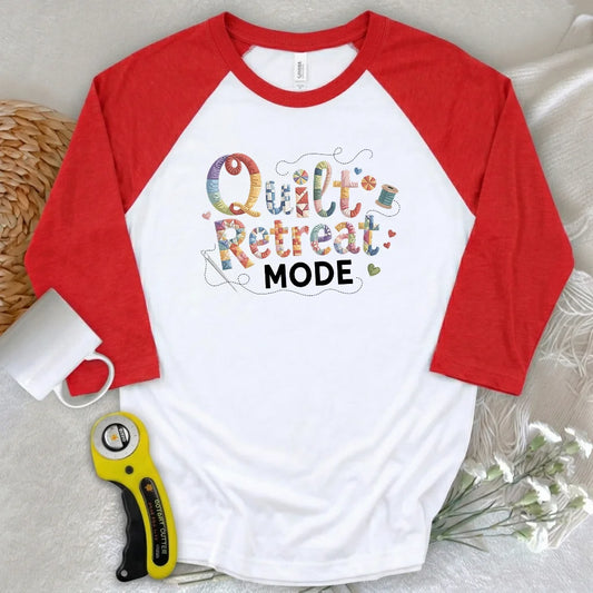 Quilt Retreat Mode 3/4 Sleeve T-shirt