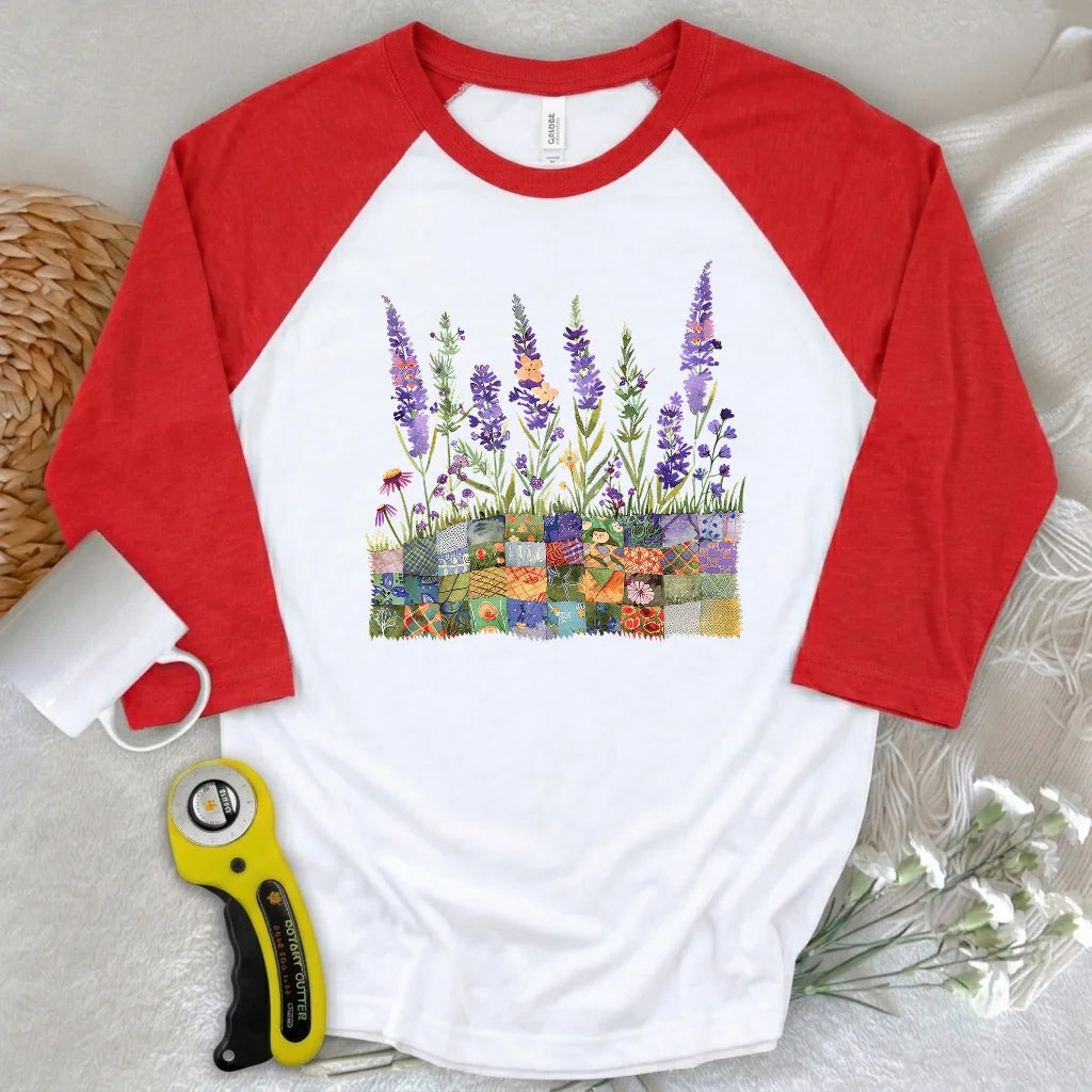Quilting Field 3/4 Sleeve T-shirt