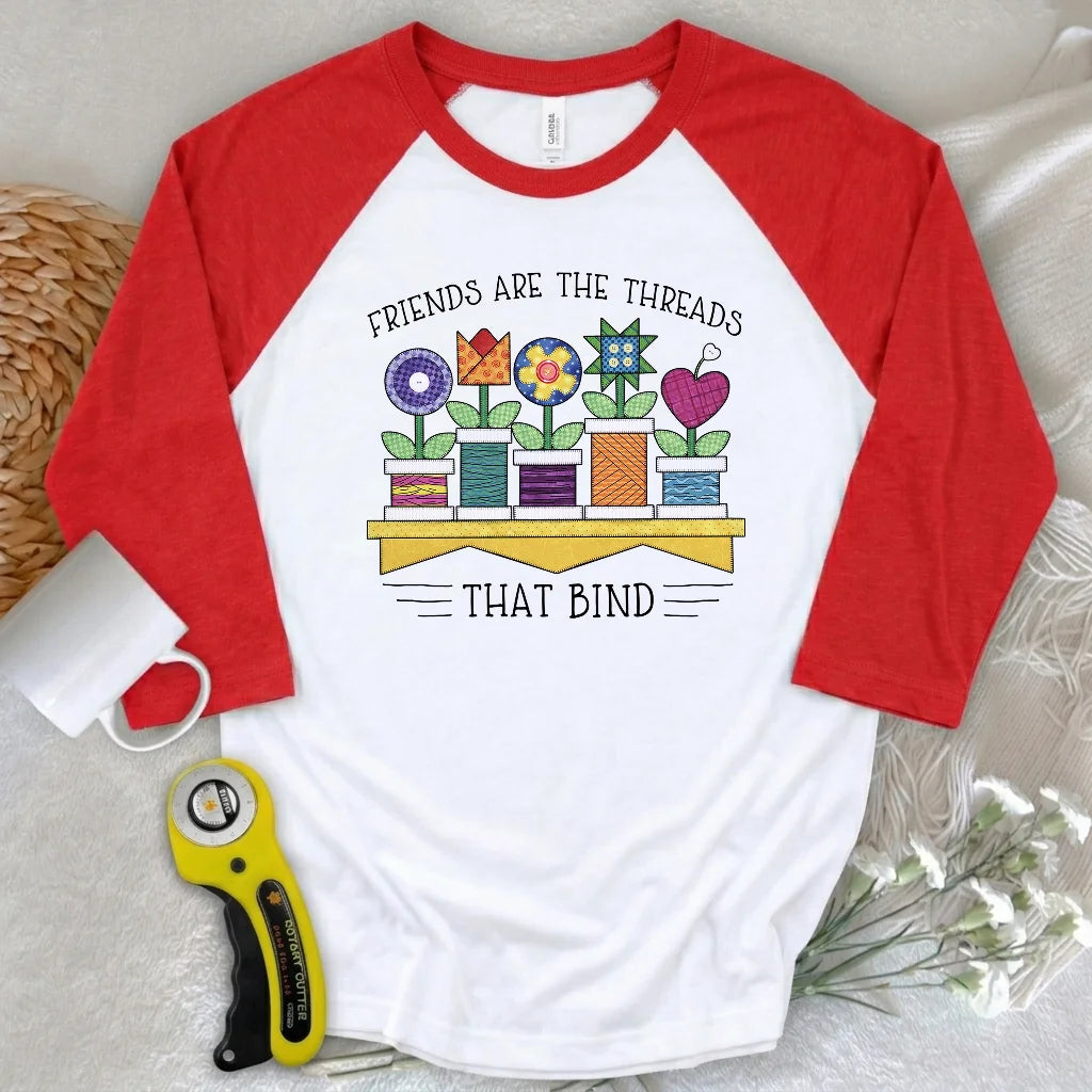 Spool Flowers 3/4 Sleeve T-shirt